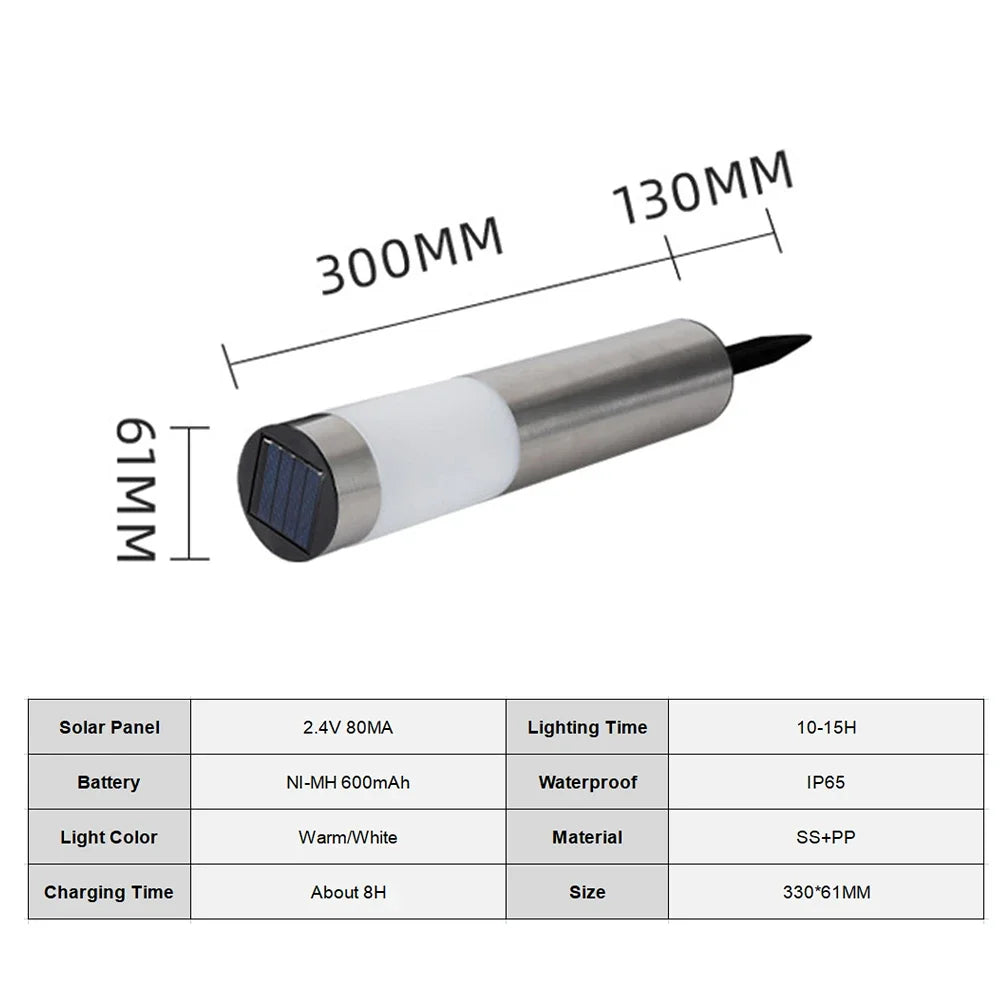 1/2/4/10 Pack 600mah Solar Pathway Lights Outdoor LED Lighting