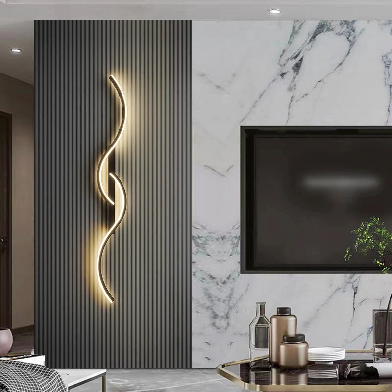 Modern Wall Sconce with Curved Design