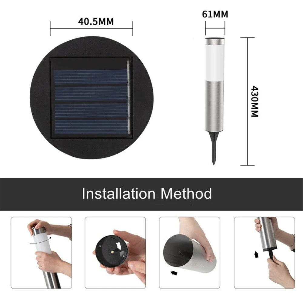 1/2/4/10 Pack 600mah Solar Pathway Lights Outdoor LED Lighting
