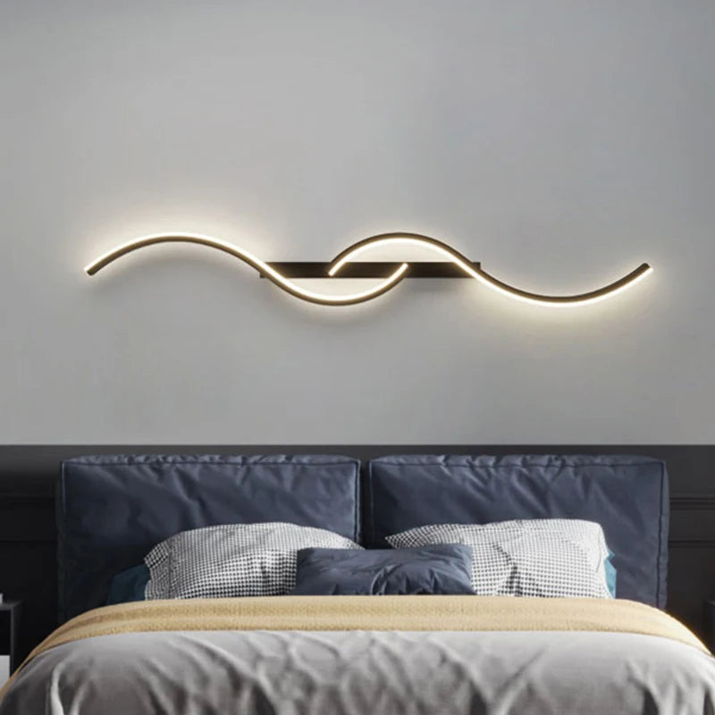Modern Wall Sconce with Curved Design