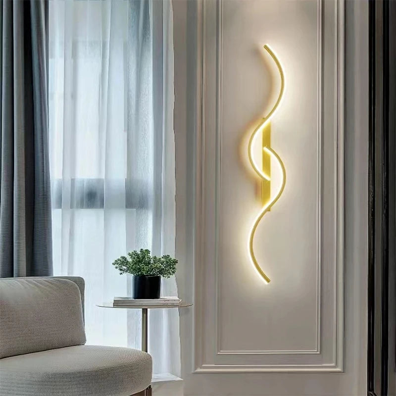 Modern Wall Sconce with Curved Design