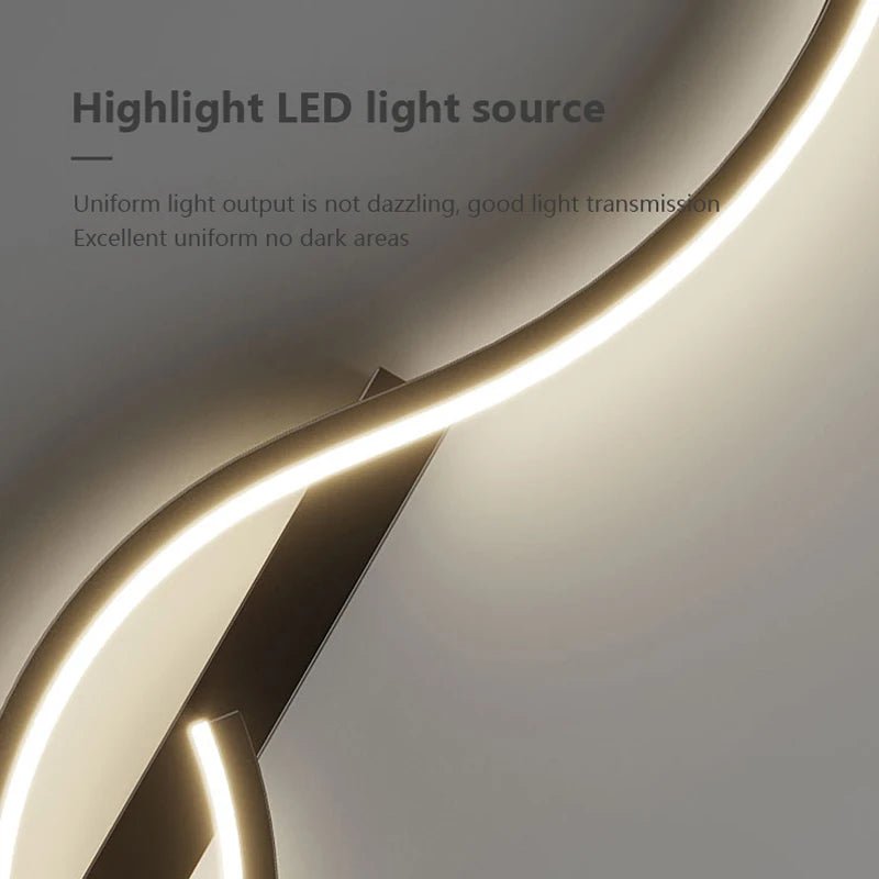 Modern Wall Sconce with Curved Design