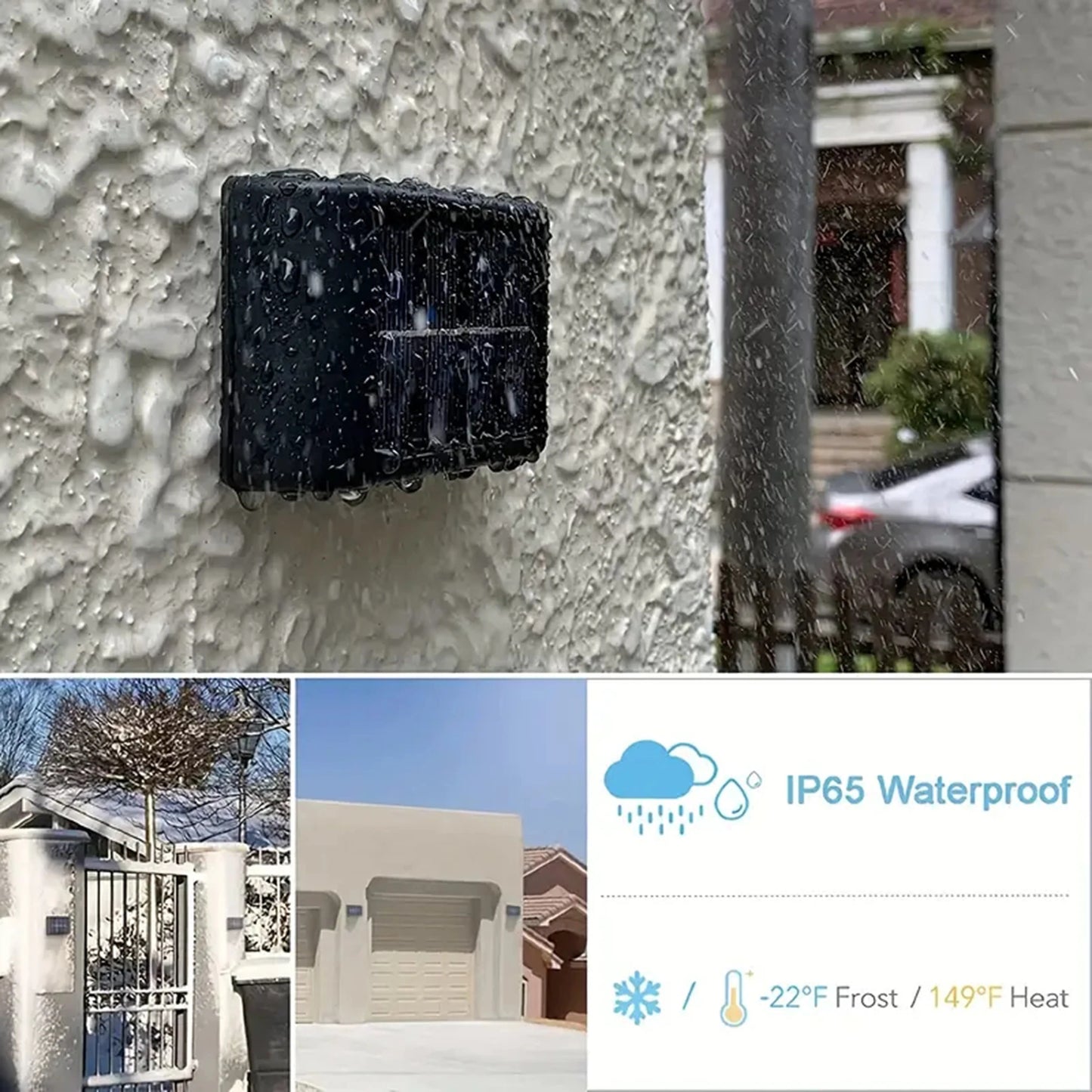Solar Outdoor Wall Lamp - Up/Down Lighting Courtyard Decor