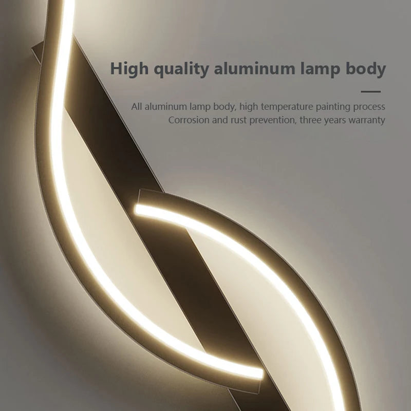 Modern Wall Sconce with Curved Design