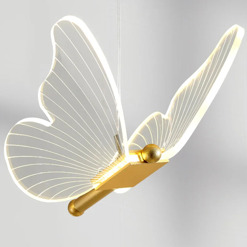 Elegant LED Butterfly Pendant Light