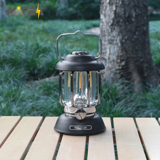 Retro Portable Lantern 6000mAh Outdoor Kerosene Vintage Camp Lamp 3 Lighting Modes Tent Light for Hiking Climbing Yard