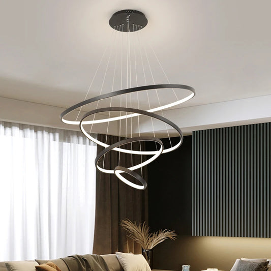 Modern LED Ring Chandelier – Decorative Pendant Lamp