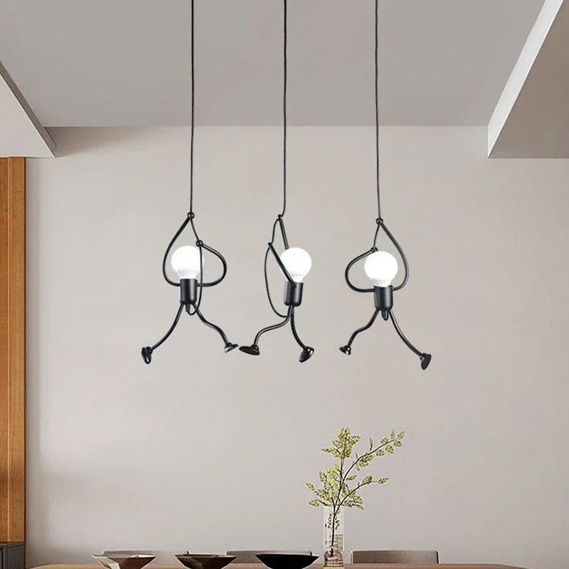 Iron Little Man  Chandelier