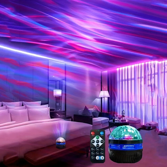 Galaxy Star Projector - RGB LED Night Light, 360° Rotation, Remote-Controlled, USB-Powered