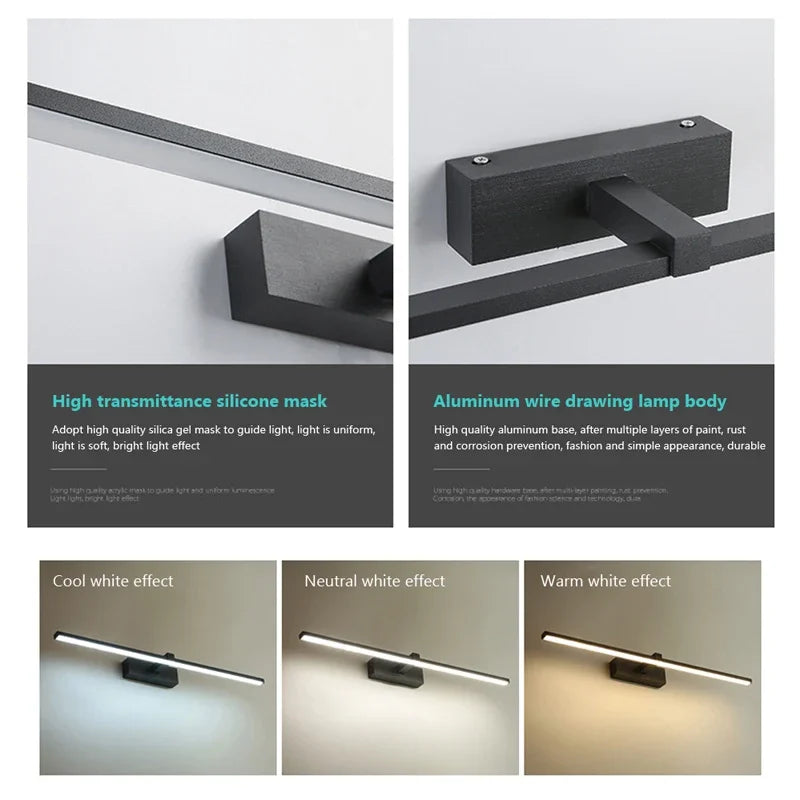 Modern LED Wall Light - Bathroom/Makeup Mirror Light