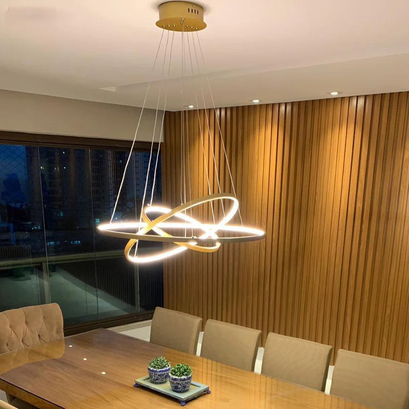 Modern LED Ring Chandelier – Decorative Pendant Lamp