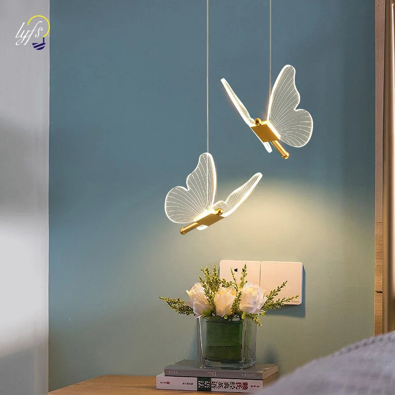 Elegant LED Butterfly Pendant Light