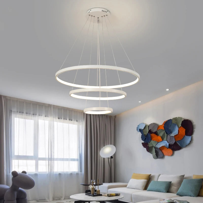 Modern LED Ring Chandelier – Decorative Pendant Lamp