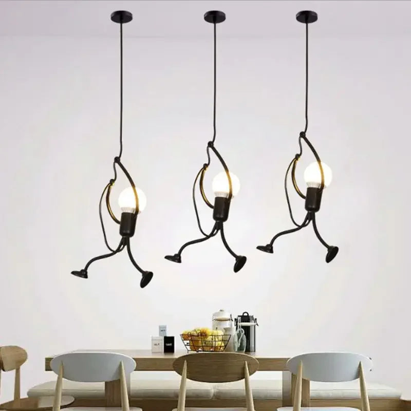 Iron Little Man  Chandelier